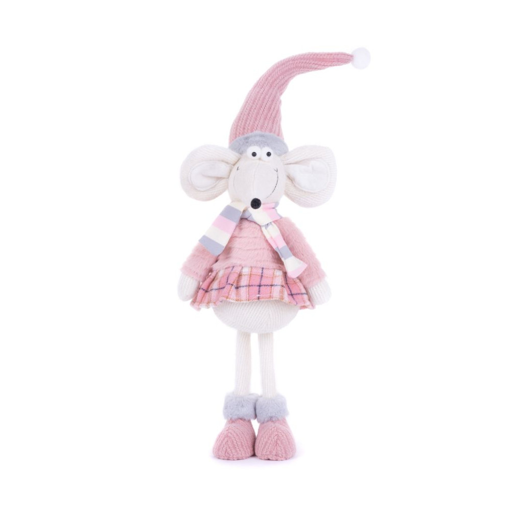 MagicHome Dekorácia Myška 59 cm ružová