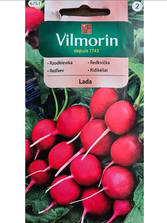 VILMORIN Reďkovka červená poloskorá LADA 6751