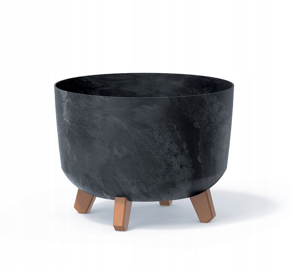 Prosperplast Kvetináč GRACIA LOW BETON EFFECT 29 cm antracitový