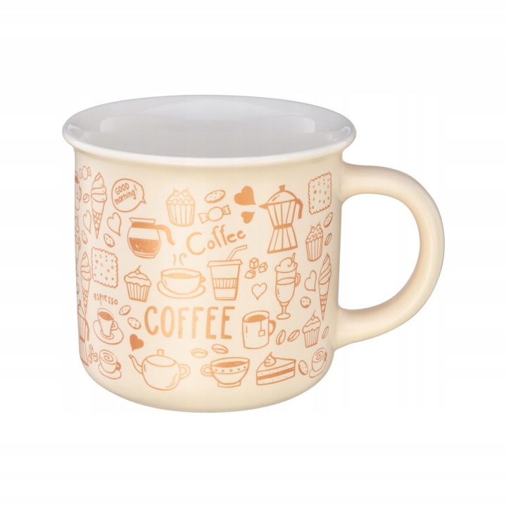 RAVI Porcelánový hrnček JAVA JOY 355ml