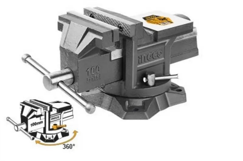 INGCO Zverák 6"/150mm s otočnou základňou