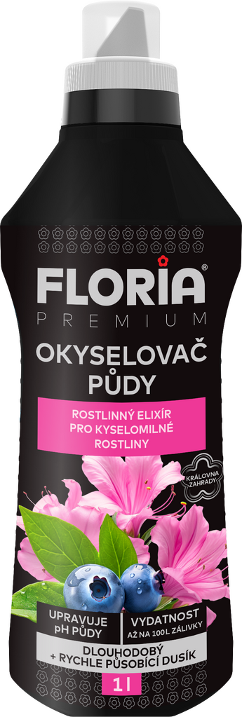 FLORIA Okysľovač pôdy a tekuté hnojivo pre azalky a rododendrony 2v1